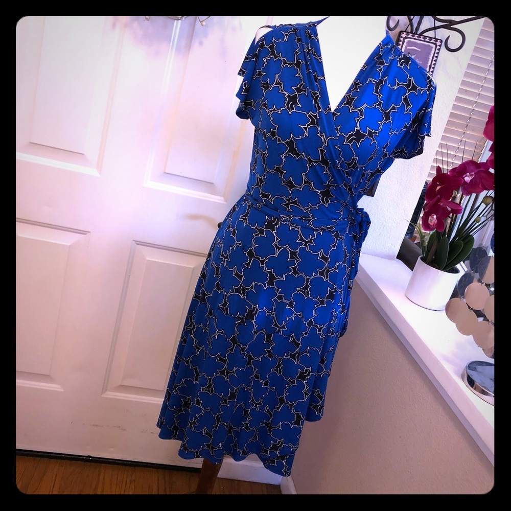 Royal Blue Vicky Tiel Stunning Wrap Dress !!